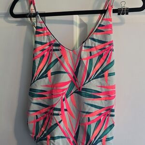 PINK Victoria's Secret Neon Pink and Teal One Piece Swimsuit